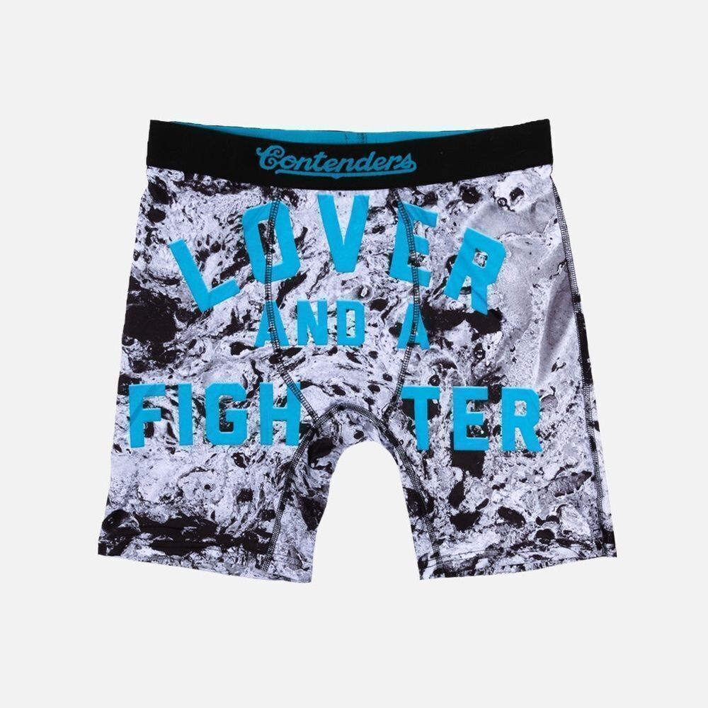 Contenders Lover & Fighter Marble Boxer Briefs Black/White Marble XL NWT IN PKG